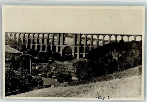 08491 O9804 Netzschkau FOTO KEINE AK Götzschtalbrücke Ort handschriftlich Foto Original aus Archiv eines Ansichtskartenverlags