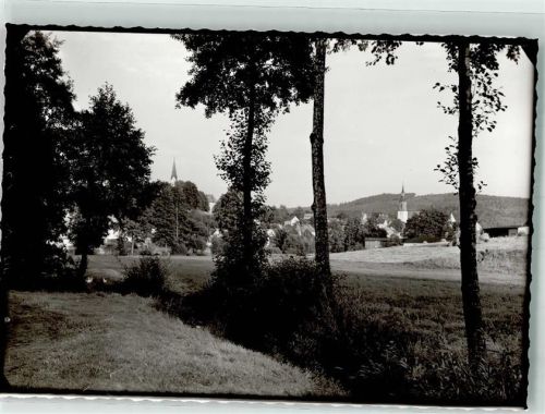 Arzberg mit Kirche St Maria Magdalena Foto Original aus Archiv eines Ansichtskartenverlags Ort handschriftlich