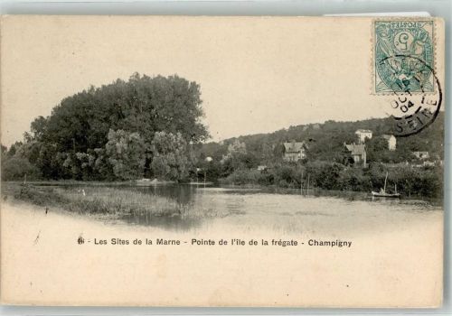 Champigny-sur-Marne 1904 la Marne Briefmarke Bildseite