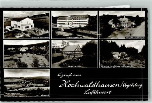 36355 W6424 Hochwaldhausen - Pension Heuchert Oldtimer Genesungsheim Teufelsmühle