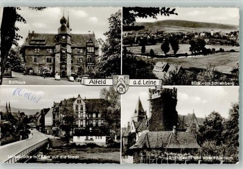 Alfeld Rathaus Leinebrücke Landratsamt Fillerturm