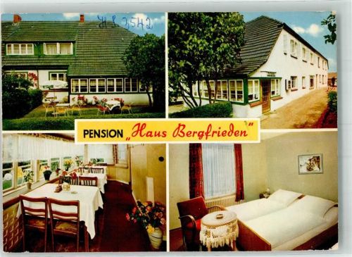 23714 W2423 Bad Malente-Gremsmühlen Werbe AK Pension Haus Bergfrieden Goldenbergredder 30