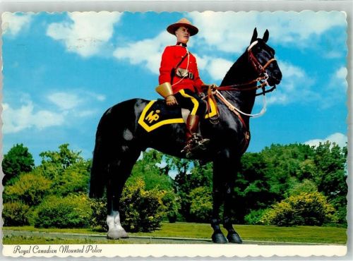 1974 Uniform Royal Canadian Mounted Police Pferd Luftpost