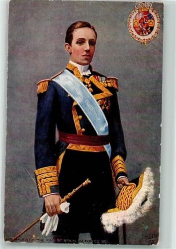 Oilette Tucks und Sons Nr. 6221 H.M. Alfonso XIII. King of Spain Adel Spanien Künstlerkarte