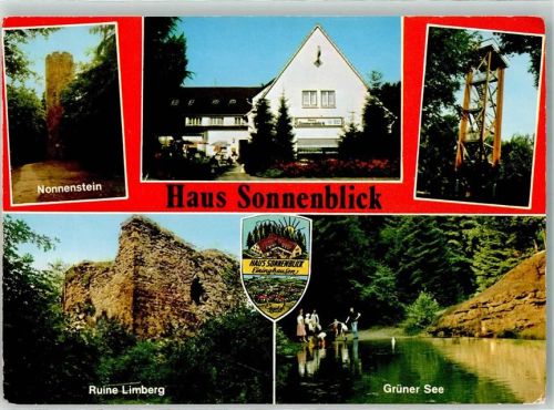 Eininghausen Burg ruine Limberg Nonnenstein Aussichtsturm Pension Sonnenblick