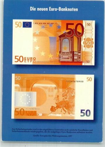 Die neuen Euro Banknoten Sonderstempel