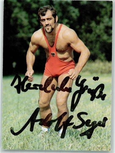 Adolf Seger Autograph Ringen Foto AK