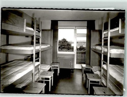 Höchstenbach Schullandheim Schlafraum Foto Original aus Archiv eines Ansichtskartenverlags Ort handschriftlich