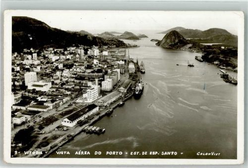 Vitoria 1966 Fliegeraufnahme Hafen