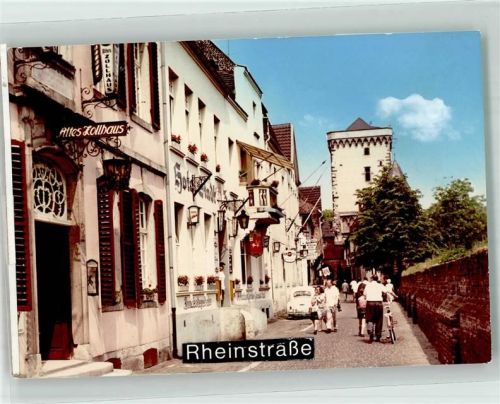 Zons Rheinstrasse HotelOrt handschriftlich Foto Original aus Archiv eines Ansichtskartenverlags