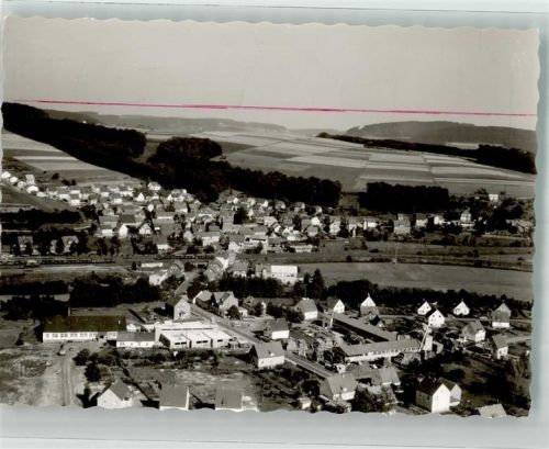 Büdingen Fliegeraufnahme Ort handschriftlich Foto Original aus Archiv eines Ansichtskartenverlags