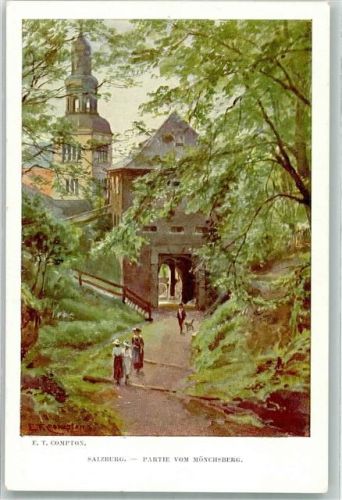 Salzburg Partie Mönchsberg Verlag Kerber Nr.78 Compton, T. Künstlerkarte