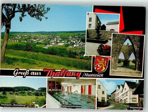 54424 W5509 Thalfang Foto AK Schwimmbad Pension Himmelberg Hauptstrasse