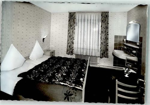 Unter-Flockenbach Gasthaus Pension Odenwald Ort handschriftlich Foto Original aus Archiv eines Ansichtskartenverlags