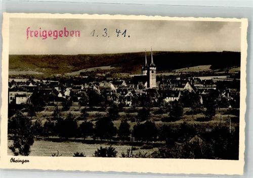 Öhringen 1941 Foto AK freigegeben 1941 Zensur