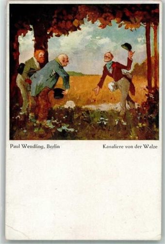 sign. Wendling Paul Kavaliere von der Walze Küntlerkarte