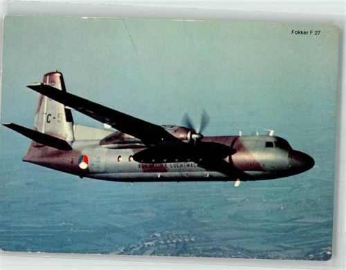 Friedrichshafen 1985 Fliegeraufnahme einer Fokker F 27 Ort lt. Stempel Eröffnung Graf-Zeppelin-Haus