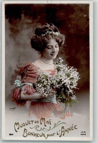 1915 Maiglöckchen Frau AN Paris Nr.362