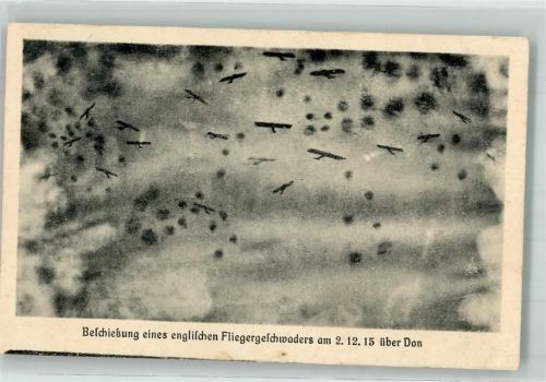 Beschießung eines englischen Fliegergeschwaders über Don Flugzeuge WK I 1915 Gebrauchsspuren