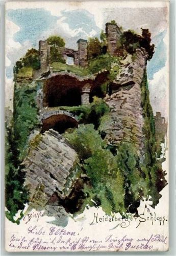 Heidelberg 1906 Ruine Schloß