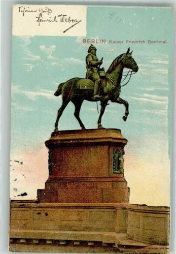 Berlin Mitte 1906 Reiterstandbild Denkmal