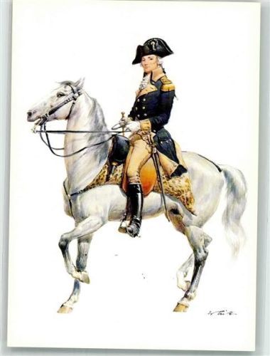 sign. Tritt General der Infanterie in Uniform zu Pferde aus dem Jahre 1794