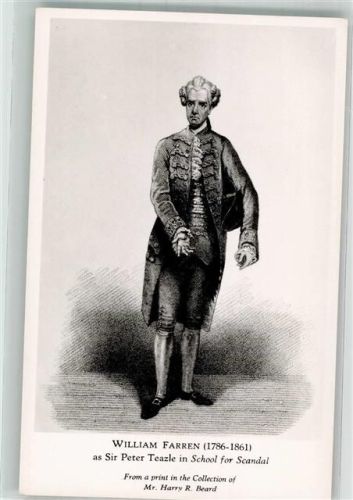 William Farren als Sir Peter Teazle in Schule f. Scandal