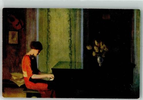 1923 Nr. 242 Frau am Klavier sign. Johanna Engel