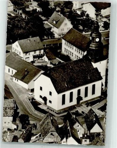Ober-Rosbach Fliegeraufnahme Ev. Kirche Ev. Jugendheim