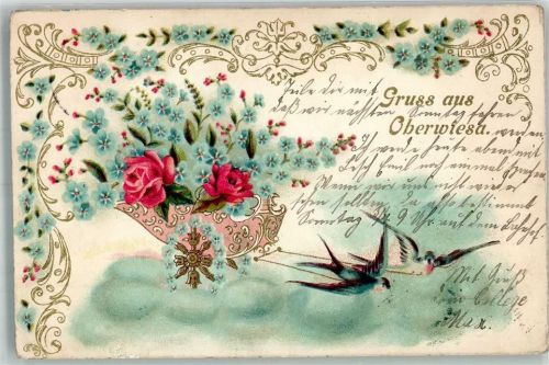 Niederwiesa 1903 Schwalben Ort lt. Stempel