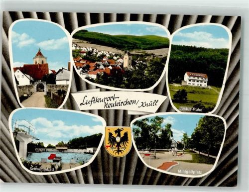 34626 W3579 Neukirchen , Knüllgeb - Schwimmbad Minigolf Justus-Ruhe Wappen