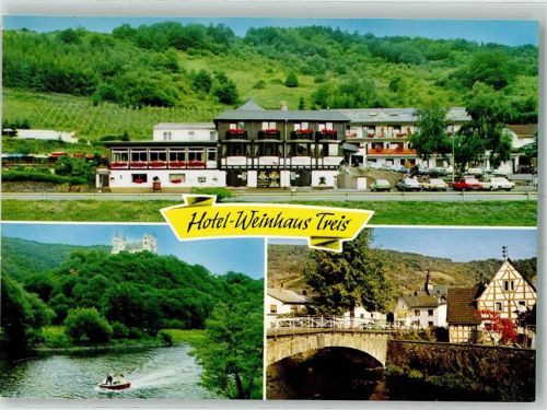 Weinähr Hotel Pension Weinhaus Treis im Gelbachtal mit Kloster Arnstein und Lahnbrücke