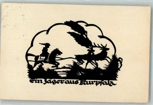 Jäger aus Kurpfalz Scherenschnitt