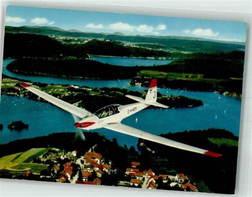 Edersee Flugzeug Motorsegegler Edersee Fliegeraufnahme