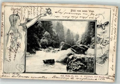 Oker 1902 Wildwasser im Okertal Erotik Schmetterlinge