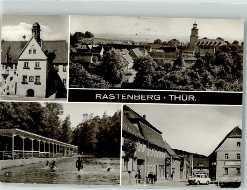 Rastenberg 1991 Schwimmbad Rathaus Gasthaus Stadtkrug