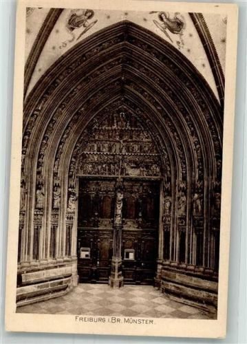 Freiburg Das Münster Hauptportal Nr. 26