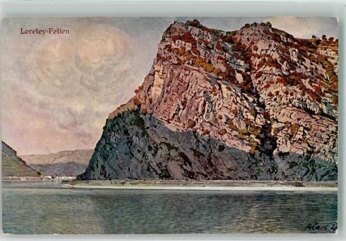 Loreley sign. Carl Loreley-Felsen Serie Rhein No. 108
