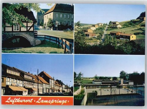 Lamspringe Teilansicht, Schule, Ortspartie