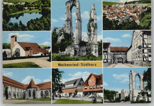 Walkenried Seepartie, Teilansicht, Kirche, Klosterruine