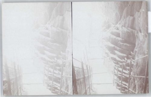 Constantine Stereofoto, Sinter-Terrassen in der Rhumel-Schlucht