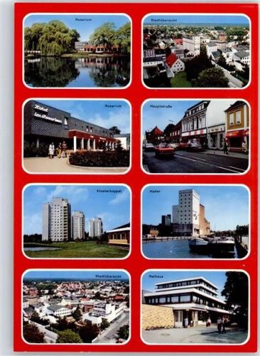 25436 W2082 Uetersen - Rosarium, Hauptstraße, Klosterkoppel, Hafen, Rathaus