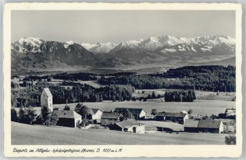 49356 W2840 Diepholz - Pfarrei, Ortsansicht, Gebirgspanorama