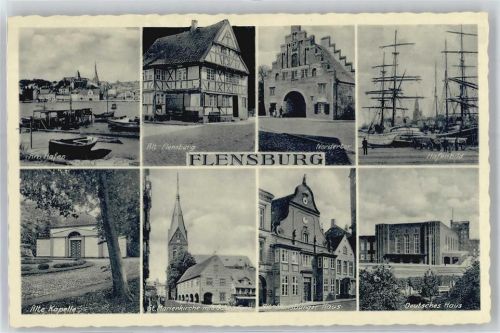Flensburg Am Hafen, Nordertor, Alte Kapelle, Marienkirche, Deutsches Haus