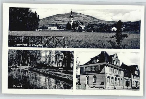 Rotenfels Teilansicht, Kurpark, Gasthaus Zur Gross-Au