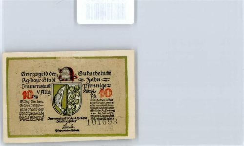 Notgeld 10 Pfennig , Immenstadt AKU2