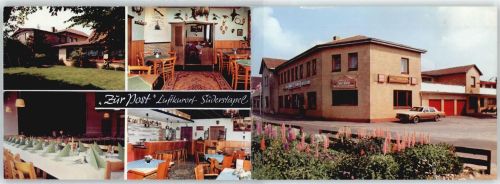25868 W2251 Süderstapel - Hotel zur Post, Klappkarte