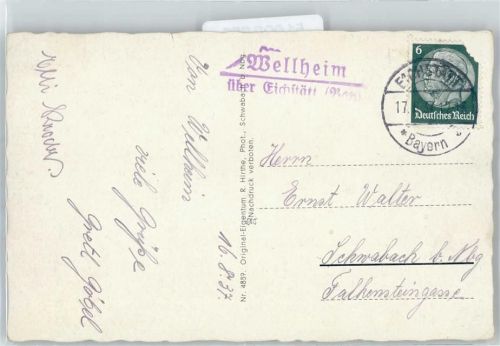 Wellheim Landpoststempel
