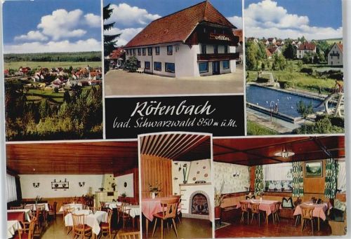 79877 W7829 Rötenbach , Baden - Gasthof, Pension Zum Adler, Schwimmbad
