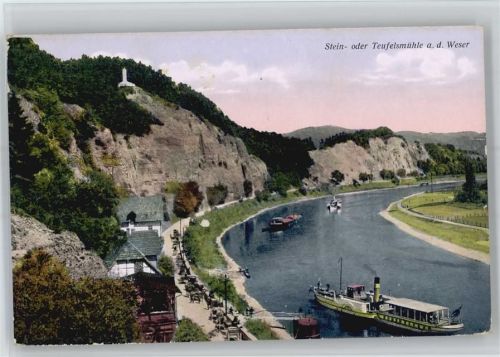 Pegestorf Stein- oder Teufelsmühle an der Weser, Schiff